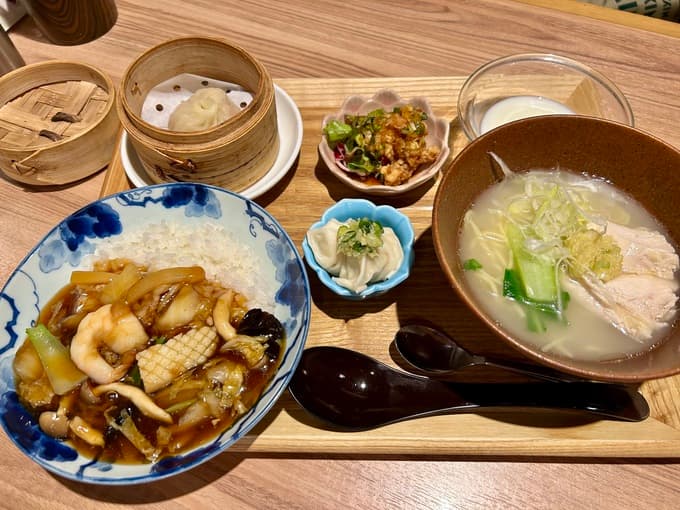 中華料理をあれこれ食べる大満足ランチからちょい飲みまで🍺【セノバ5階 西安健菜キッチン】手包み小籠包も楽しめる♪